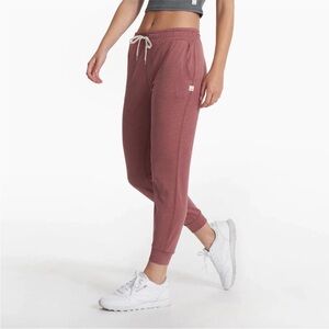 Vuori Performance Jogger Pants Heathered Rosewood Athletic Lounge Size Small